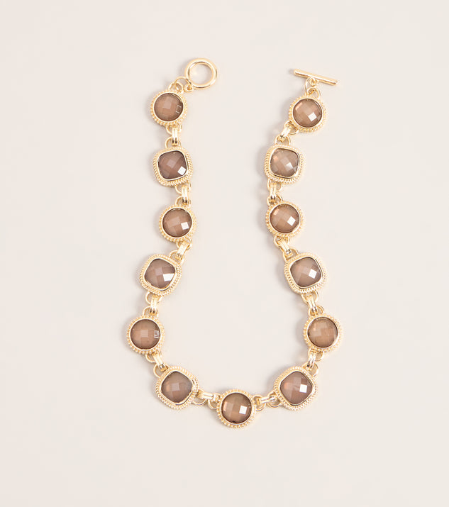 Windsor Glossy Shine Resin Stone Necklace