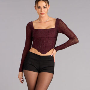 Windsor Glow Curve Long Sleeve Corset Top Glow Curve Long Sleeve Corset Top