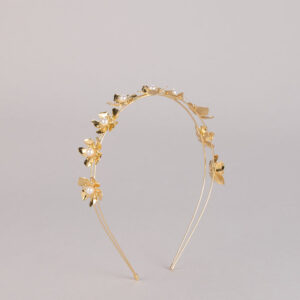 Golden Hour Bloom Pearl Flower Headband
