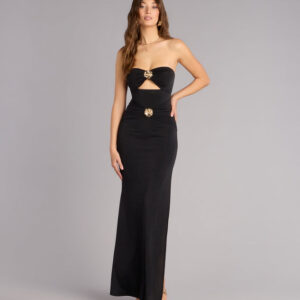 Windsor Golden Hour Drama Strapless Cutout Maxi Dress Golden Hour Drama Strapless Cutout Maxi Dress