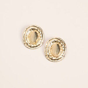 Windsor Golden Hour Hammered Oval Statement Earrings Golden Hour Hammered Oval Statement Earrings