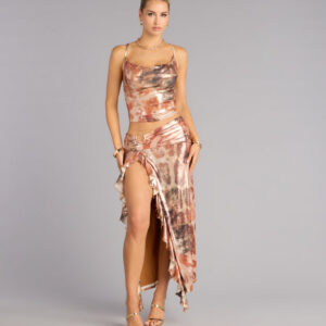 Windsor Golden Rush Metallic Ruffle Maxi Skirt Golden Rush Metallic Ruffle Maxi Skirt