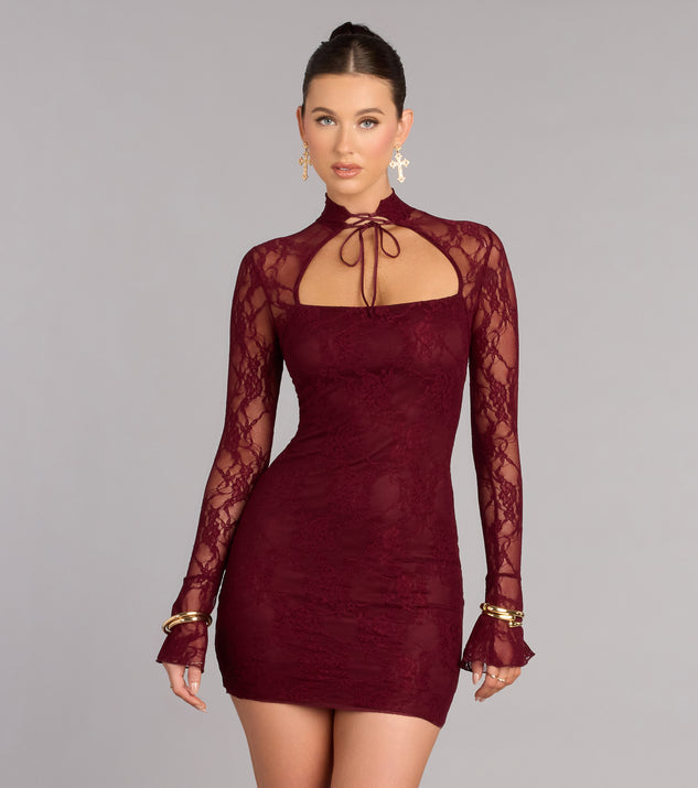 Windsor Got The Romance Lace Bodycon Mini Dress