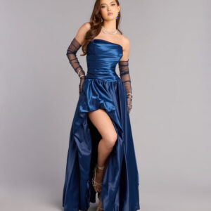 Grace Satin A-Line Bubble Formal Dress