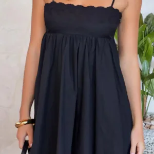 BB Exclusive Gracelyn Black Eyelet Embroidered Mini Dress