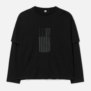 Graphic Double Layer Tee (American Flag)