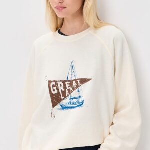 Sunny Somewhere Great Lakes Raglan Crew Tee Great Lakes Raglan Crew Tee
