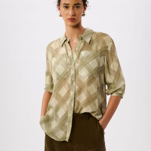 Green Check Sheer Shirt