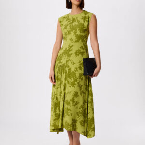 Green Floral Asymmetric Dress Green Floral Asymmetric Dress
