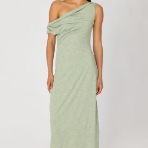 Sage Green Off Shoulder Dress | Ally Fashion