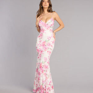 Gretchen Floral Lace Formal Dress