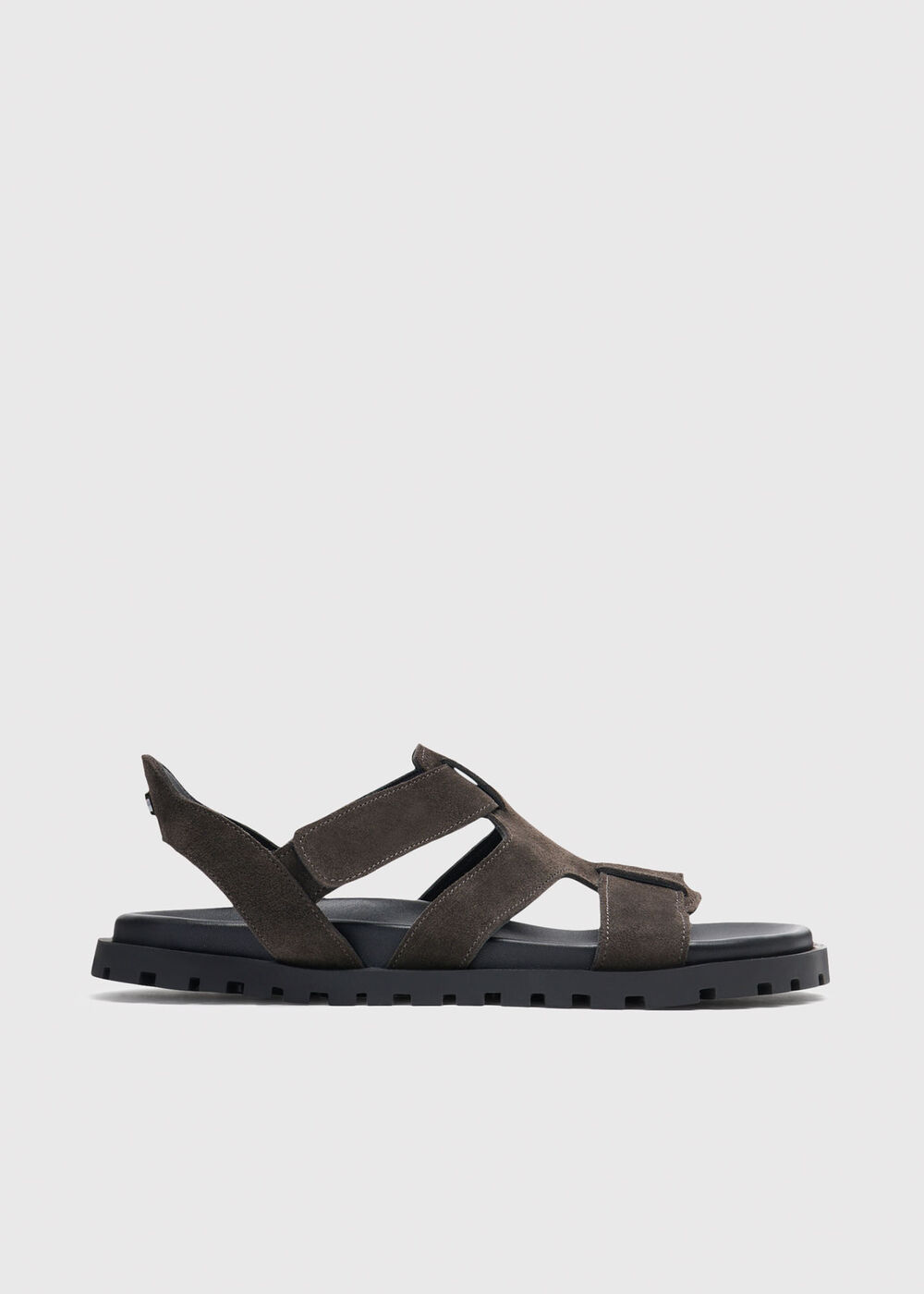 Grey Freya Fisherman Suede Sandal