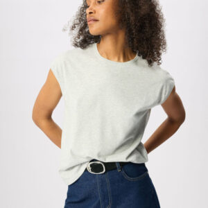 Grey Marl Cap Sleeve Tee
