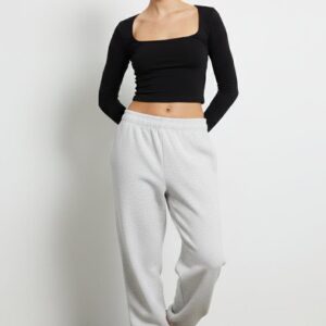 Grey Track Pants Elasticated Waist