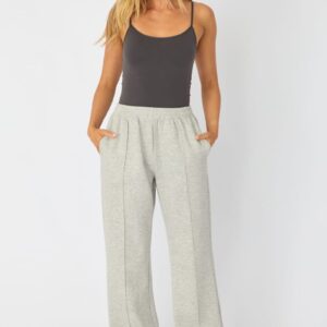 Ally Fashion Grey Track Pants Wide Leg