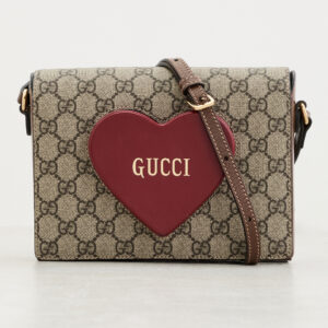 Gucci Coated Canvas Heart Crossbody Bag