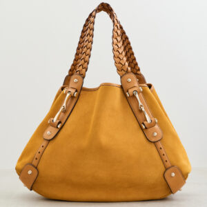 Gucci Horsebit Suede Shoulder Bag