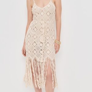 Haleigh Diamond Over The Shoulder Midi Dress