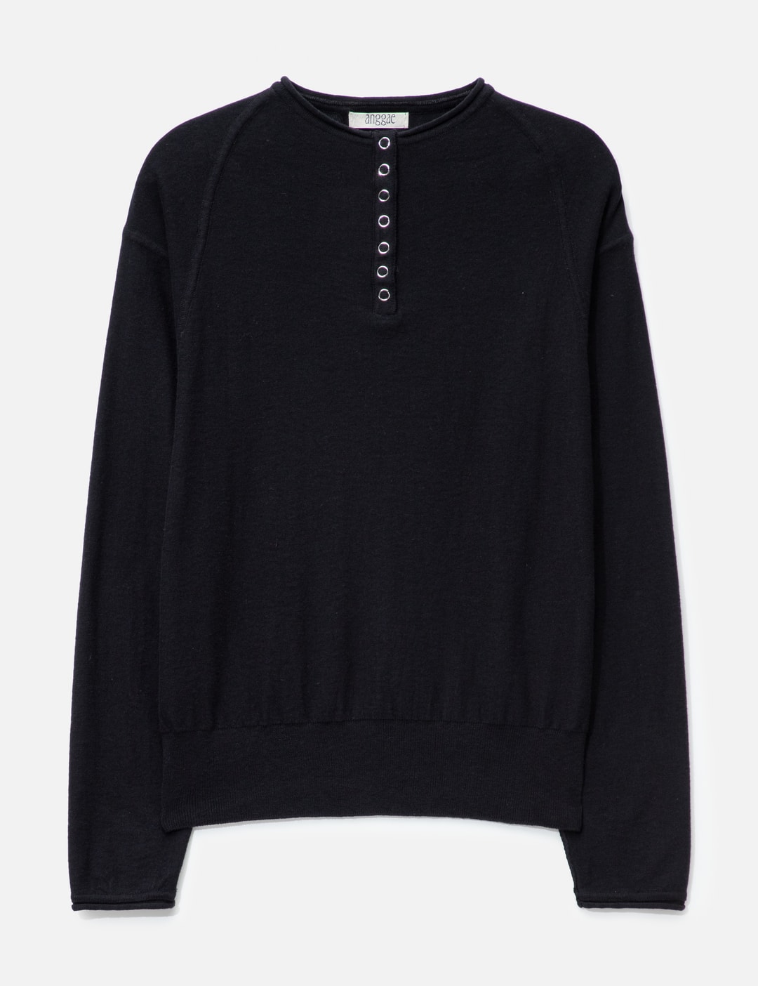 anggae Half Neck Button Pullover