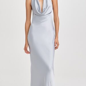 Halter Drape Bias Gown