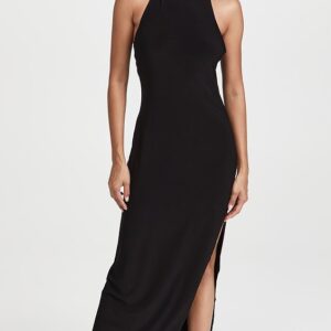Norma Kamali Halter Turtle Side Slit Gown Halter Turtle Side Slit Gown