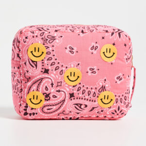 Happy Face Bandana Cotton Vanity Pouch