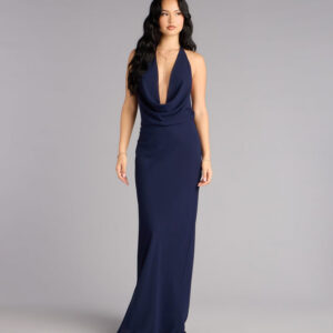 Hayley Chiffon Open Back Formal Dress