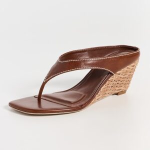 SIMKHAI Hazel Leather Thong Wedges