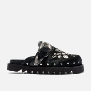 HBX Exclusive Black Pony Mule