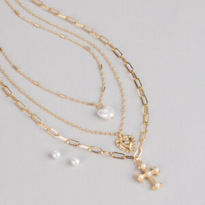 Windsor Heart And Charm Layered Necklace Set Heart And Charm Layered Necklace Set