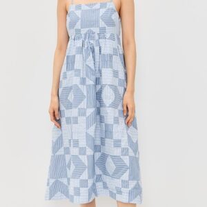 Sea Helmi Striped Shirting Midi Dress