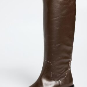 AEYDE Henry Calf Leather Moka Riding Boots