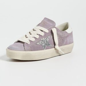 Hi Star Suede Upper and Toe Glitter Star Leather Heels