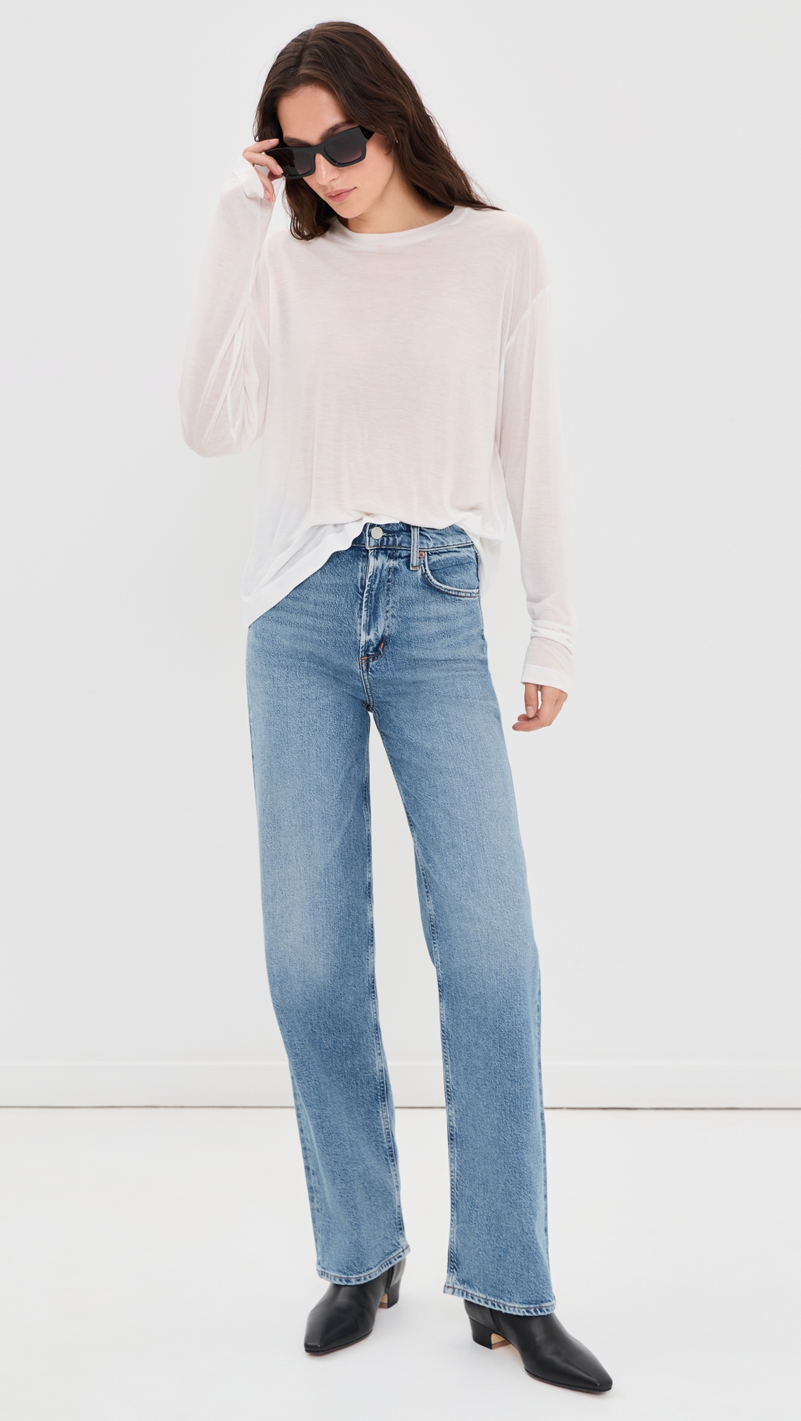 AGOLDE High Rise Wide Leg Ren Jeans