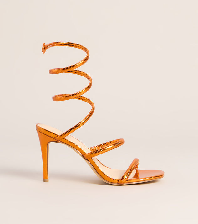 Windsor High Shine Metallic Spiral Stiletto Heels