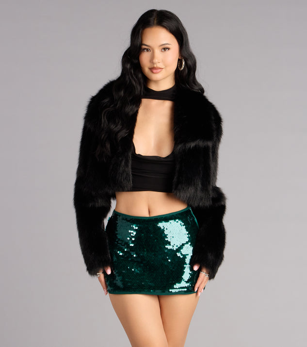 Windsor High Shine Sequin Mini Skort