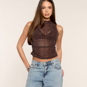 Windsor Hint Of Sparkle Sheer Knit Tank Top Hint Of Sparkle Sheer Knit Tank Top