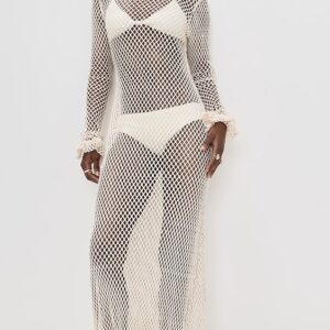 Fe Noel Hooded Knit Coverup Dress