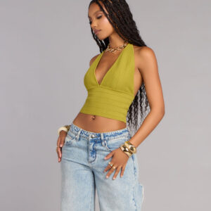 Hot Plans Halter Crop Top