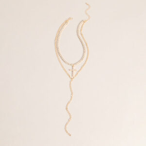 Icon Glow Cross Layered Necklace