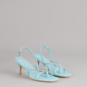 Icy Plans Rhinestone Thong Slingback Heels