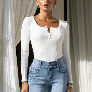 Ida Off-White Long Sleeve Top