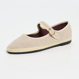 Flabelus Imelda Linen Mary Jane Flats