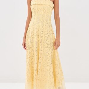 Imogen Cotton Lace Bustier Midi Dress