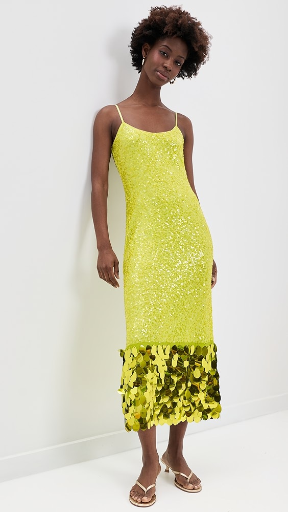 SIMONMILLER Imogen Sequin Midi Dress