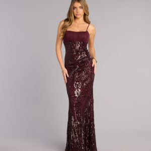 Windsor Indie Sequin Bow Column Formal Dress Indie Sequin Bow Column Formal Dress
