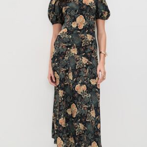 Ulla Johnson Ines Puff Sleeve Midi Dress