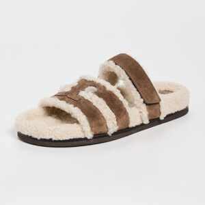 Tory Burch Ines Shearling Sport Slides