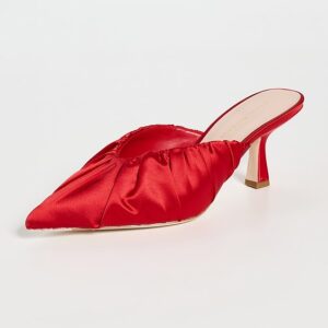 Loeffler Randall Inez Smocked Mid Heel Mules