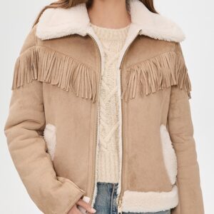 Generation Love Inez Vegan Suede Shearling Jacket Inez Vegan Suede Shearling Jacket